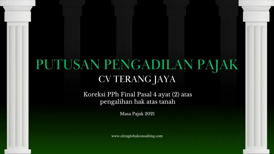 Putusan Pengadilan Pajak CV Terang Jaya