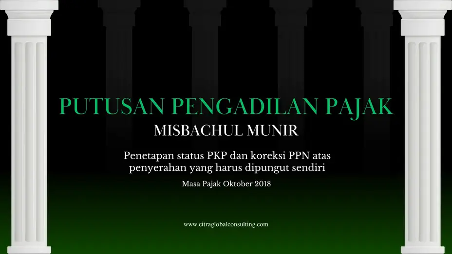 Putusan Pengadilan Pajak atas Nama Misbachul Munir