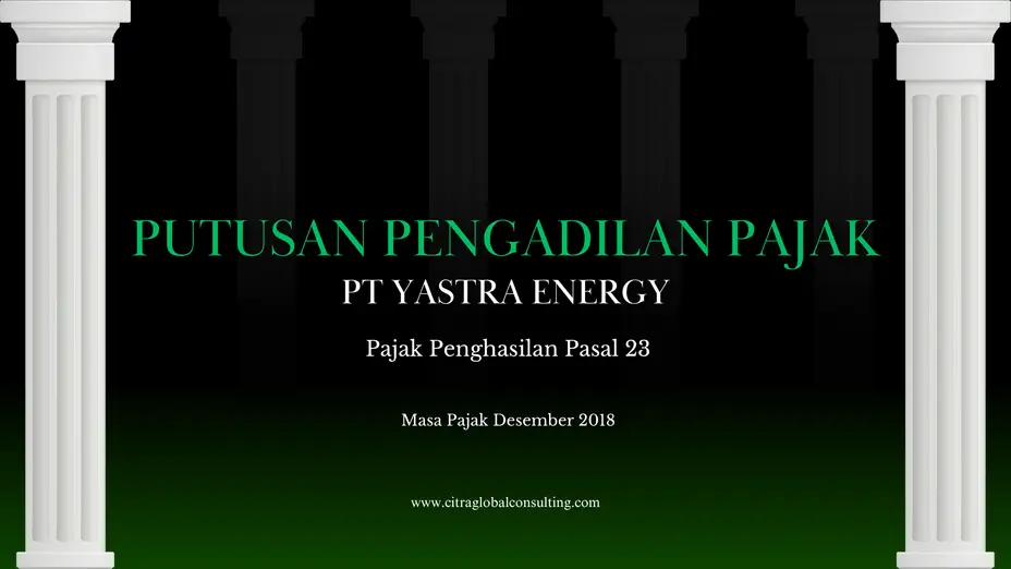 Banding PT Yastra Energy Ditarik Kembali, Sengketa PPh 23 Dihapus dari Daftar