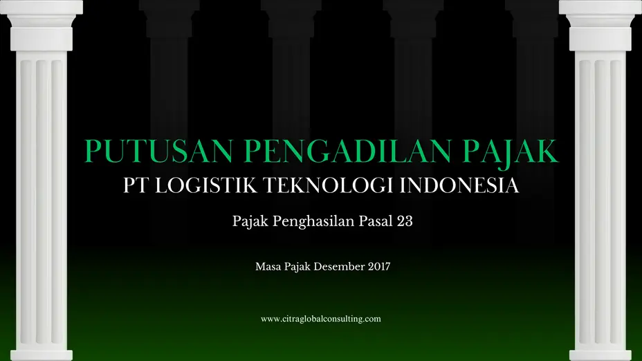 Putusan Pajak PT Logistik Teknologi Indonesia