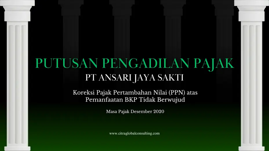 Putusan Pengadilan Pajak PT Ansari Jaya Sakti