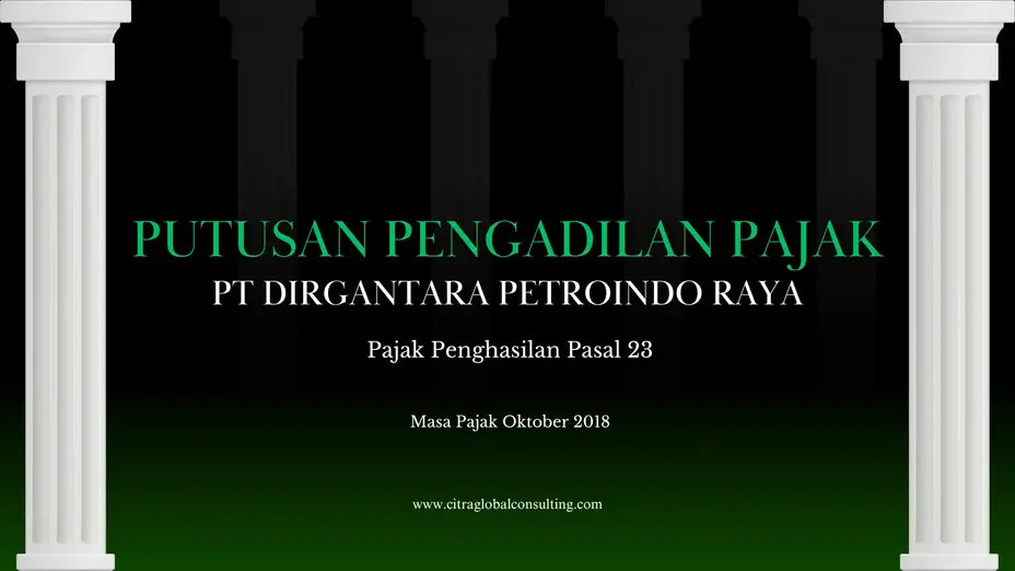 Putusan Pengadilan Pajak PT Dirgantara Petroindo Raya