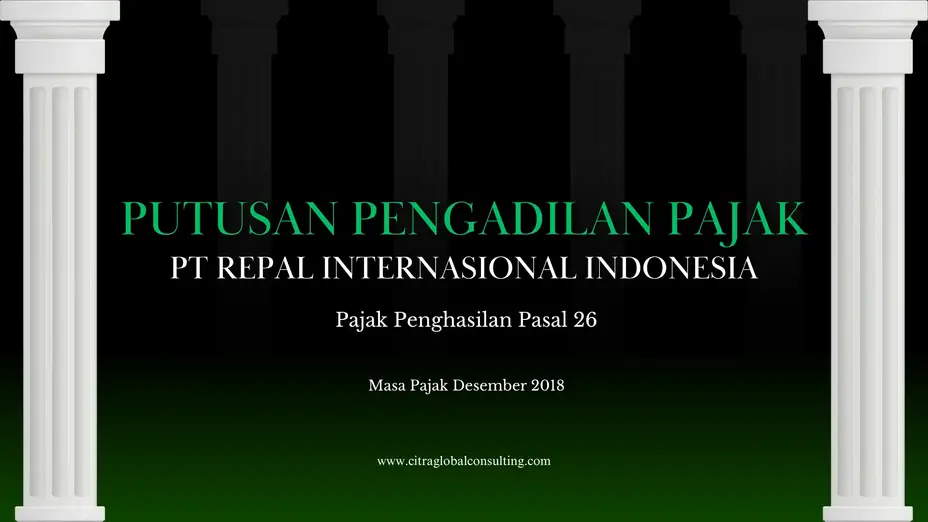 Putusan Pengadilan Pajak PT Repal Internasional Indonesia