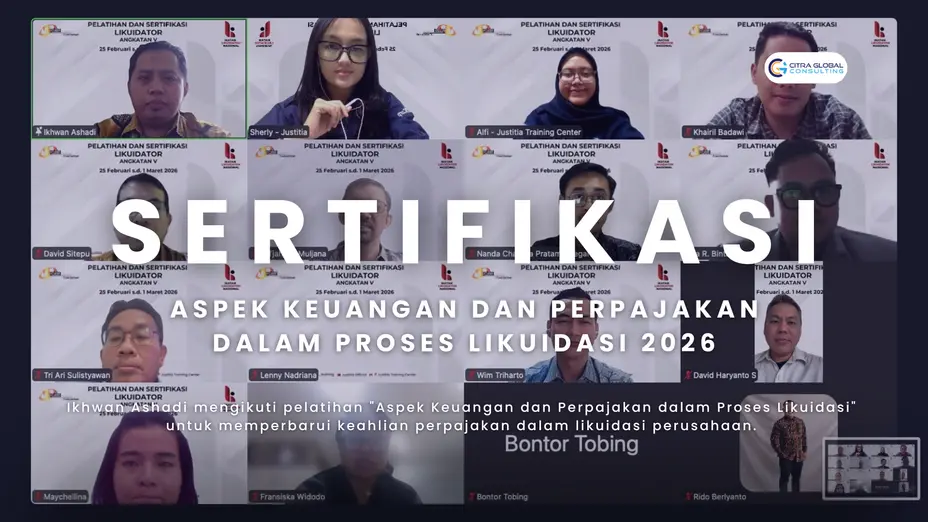 Ikhwan Ashadi Mengikuti Pelatihan dan Sertifikasi Aspek Keuangan dan Perpajakan dalam Proses Likuidasi